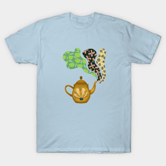 teapot with herbal tea T-Shirt by Pacesyte